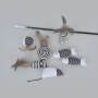 Manufacturer wholesale black white sisal feather plush cat teasing toys set