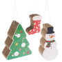 china wholesale new corrugated cat scratcher cardboard christmas tree snowman