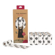 White 21 rolls paw print