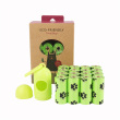 Green 16 rolls +dispenser paw print