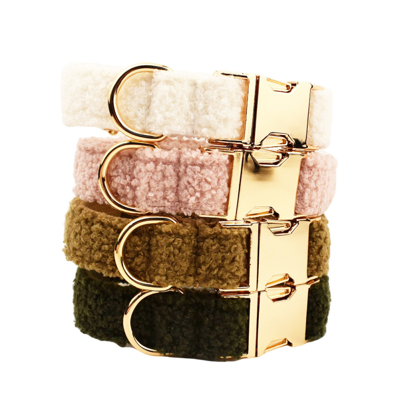 Manufacturer Wholesale Custom logo Adjustable Fleece Dog Collar Bow Leash Harness