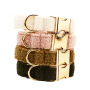 Manufacturer Wholesale Custom logo Adjustable Fleece Dog Collar Bow Leash Harness