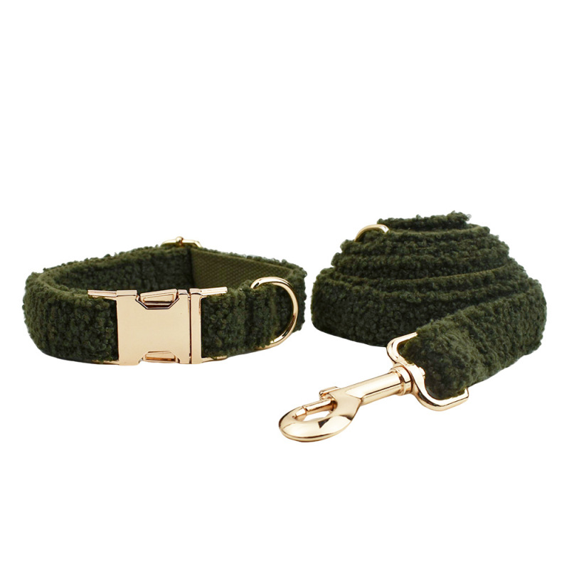 Manufacturer Wholesale Custom logo Adjustable Fleece Dog Collar Bow Leash Harness