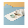Manufacturer Wholesale PU Leather Non-slip Dog Feeding Mat Semi-enclosed Design