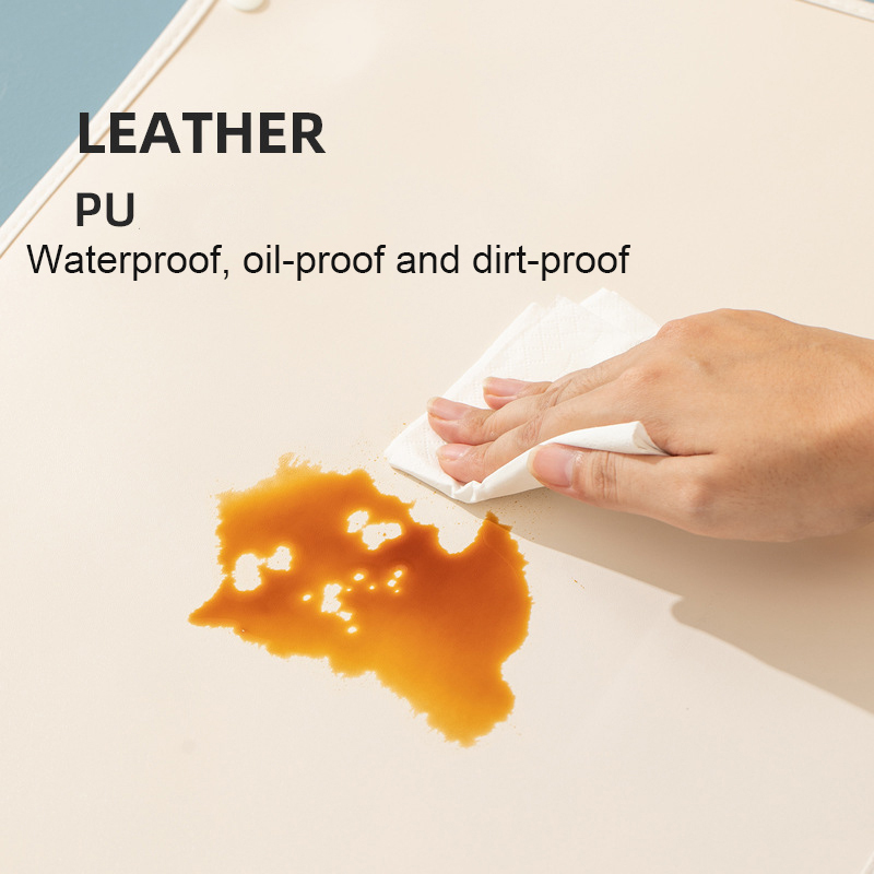 Manufacturer Wholesale PU Leather Non-slip Dog Feeding Mat Semi-enclosed Design