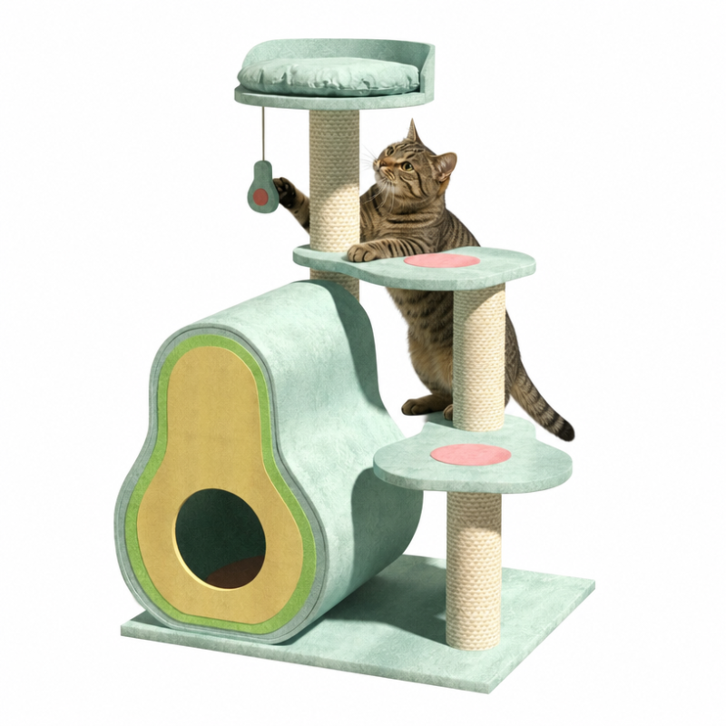Wholesale Short Plush Sisal Cat Scratcher House