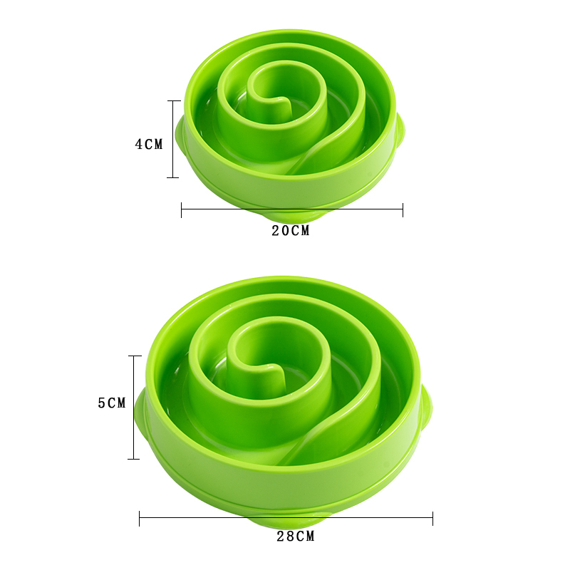 Manufacturer wholesale multi-colors slow feeder dog bowl spiral flower design