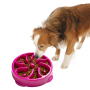 Manufacturer wholesale multi-colors slow feeder dog bowl spiral flower design