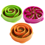 Manufacturer wholesale multi-colors slow feeder dog bowl spiral flower design