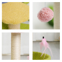 Manufacturer Wholesale Sisal Flower Cat Scratcher With Rattan Mat