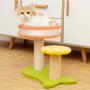 Manufacturer Wholesale Sisal Flower Cat Scratcher With Rattan Mat