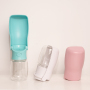 Manufacturer wholesale carrier pink blue white portable dog water bottle foldable pet supplier
