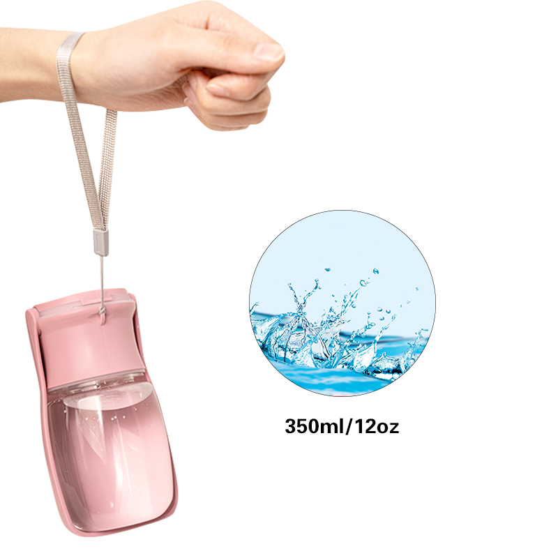 Manufacturer wholesale carrier pink blue white portable dog water bottle foldable pet supplier