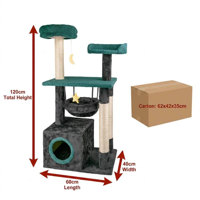 Manufacturer Wholesale Short Plush Sisal Stable Durable Cat Tree Tower