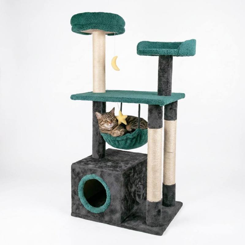 Manufacturer Wholesale Short Plush Sisal Stable Durable Cat Tree Tower