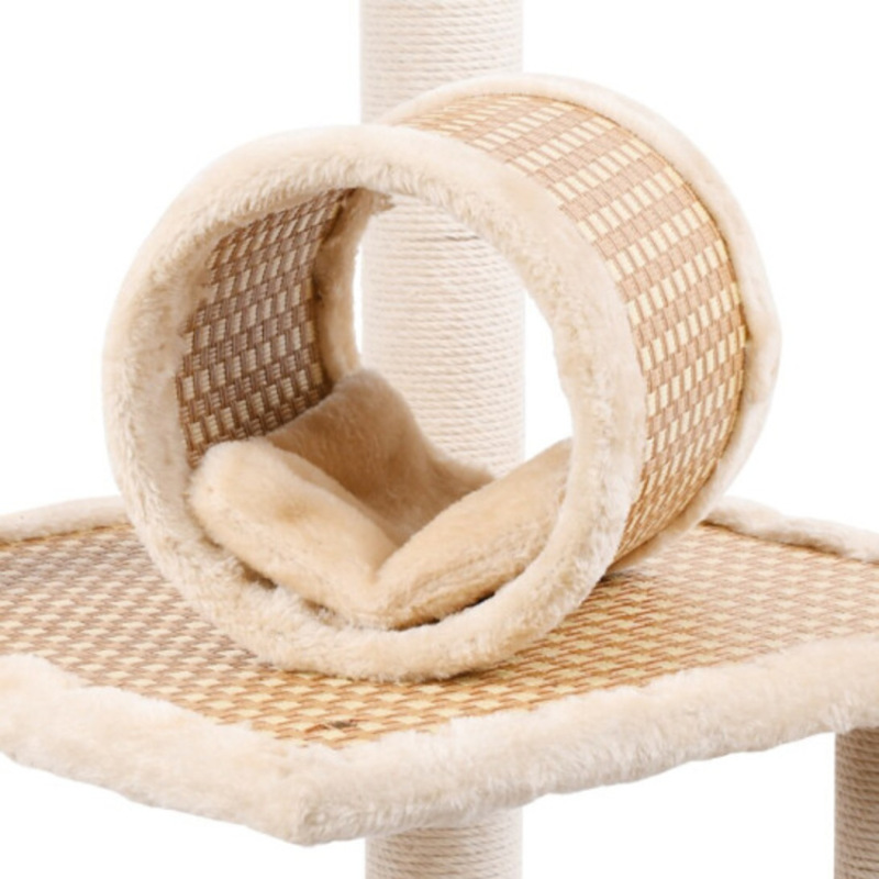 Manufacturer wholesale summer short plush sisal cool cat rattan mat tree scratcher