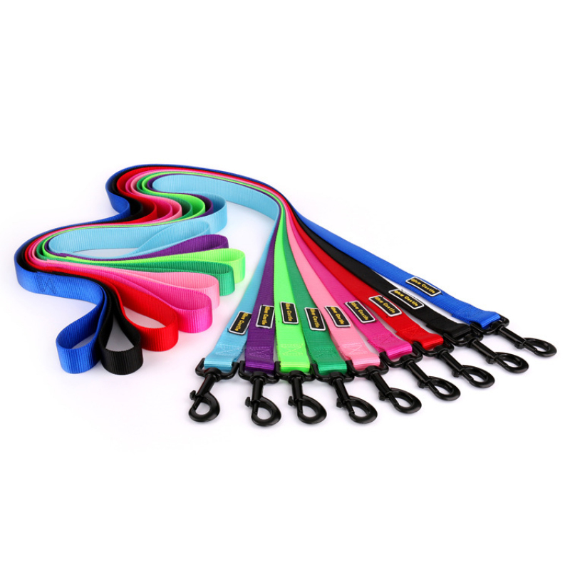 Manufacturer wholesale custom logo pet dog nylon leash OEM