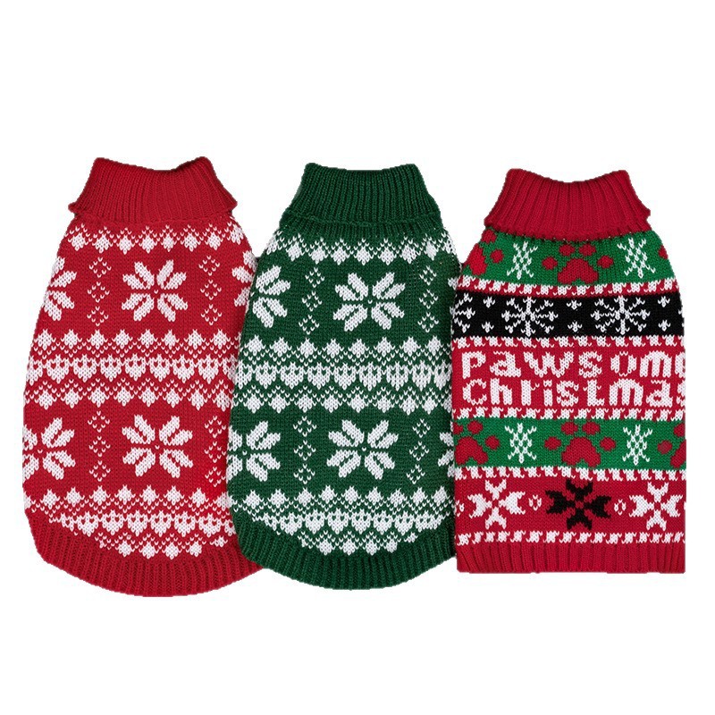 Wholesale Green Red Dog Christmas Sweater
