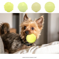 Manufacturer wholesale tpr chew squeaky luminous dog ball toy