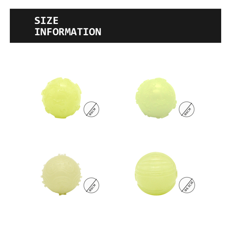 Manufacturer wholesale tpr chew squeaky luminous dog ball toy