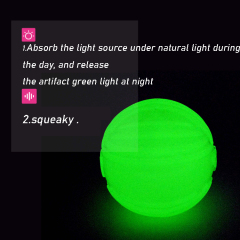 Manufacturer wholesale tpr chew squeaky luminous dog ball toy
