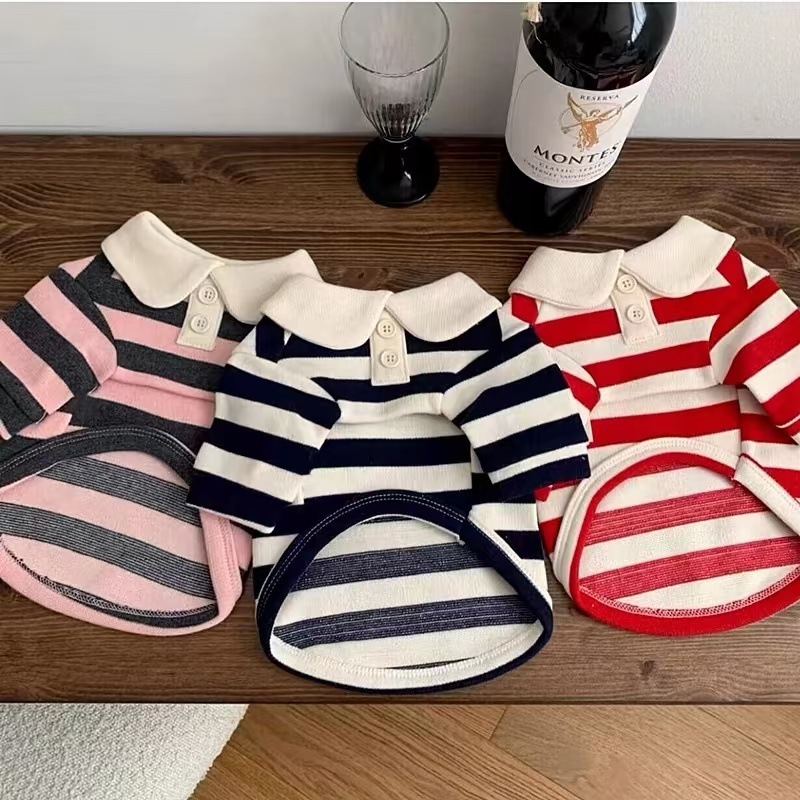 Wholesale Cheap Stripe Pet Accessories Clothes Dog Shirt