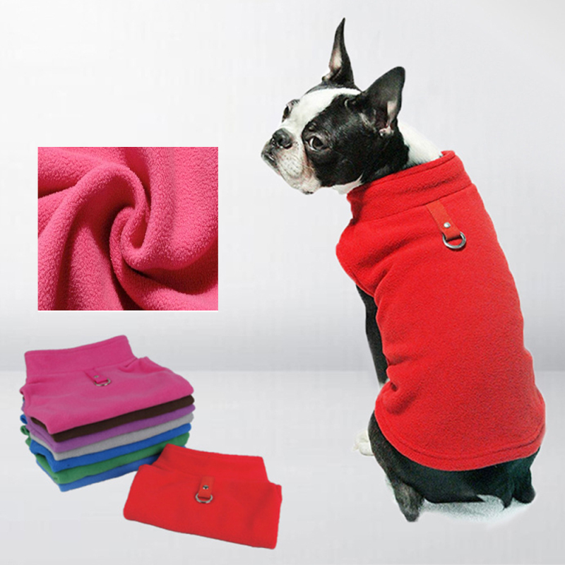 Wholesale Custom Color Warm Thick Cheap Pet Clothes Dog Fleece Coat
