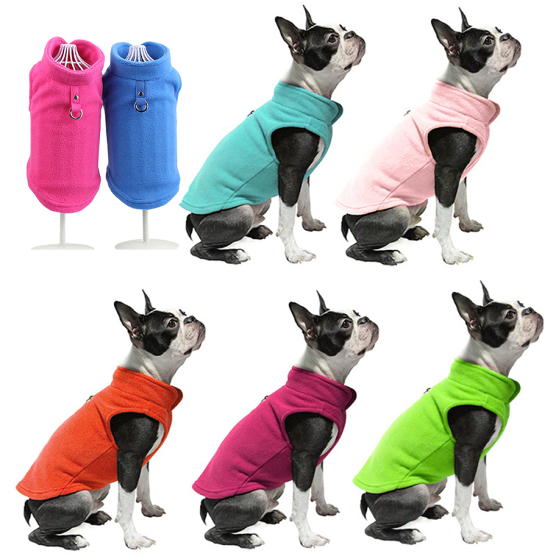 Wholesale Custom Color Warm Thick Cheap Pet Clothes Dog Fleece Coat