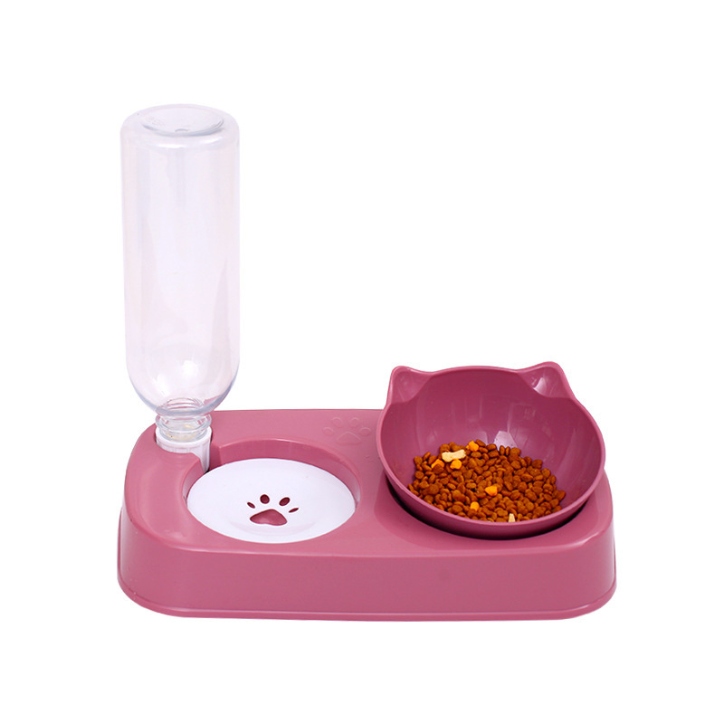 Wholesale Plastic Detachable Dog Cat Bowl With Water Dispenser