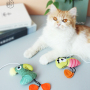 Manufacturer wholesale custom forest series cat teaser stick interactive cat plush toy
