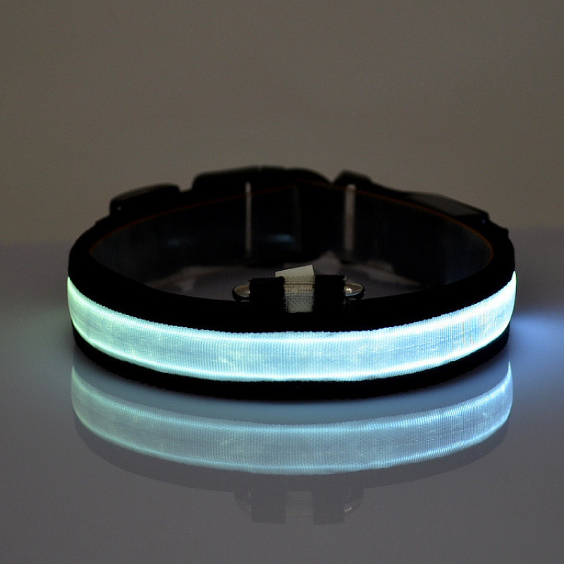 Manufacturer wholesale nylon led dog collar chargeable USB