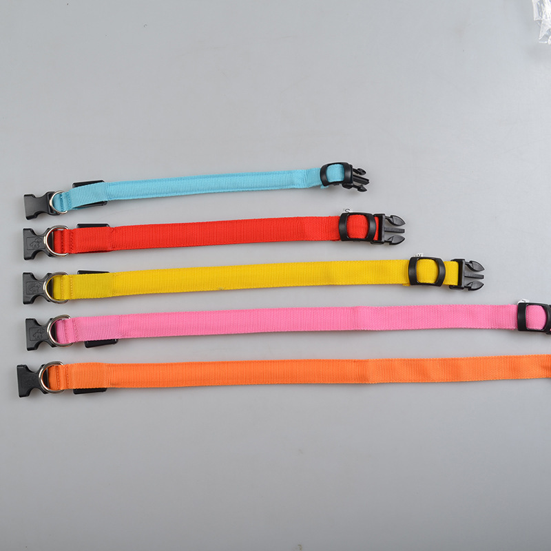 Manufacturer wholesale nylon led dog collar chargeable USB