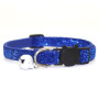 Manufacturer wholesale multi-colors adjustable gold velvet collar with bell for cat dog use