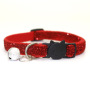 Manufacturer wholesale multi-colors adjustable gold velvet collar with bell for cat dog use