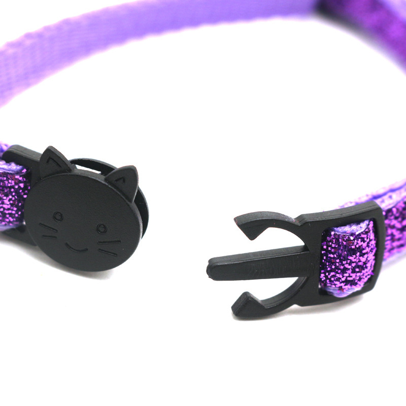 Manufacturer wholesale multi-colors adjustable gold velvet collar with bell for cat dog use
