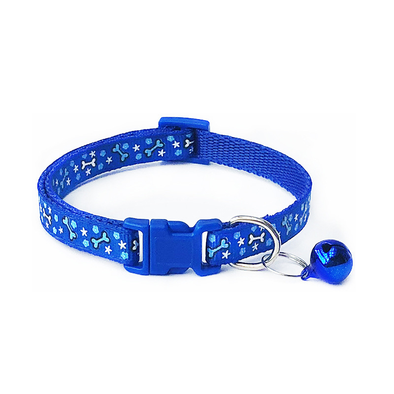 Manufacturer wholesale multi-colors cat collar with bell bone pattern