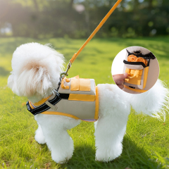 Manufacturer wholesale yellow pink dog harness with leash