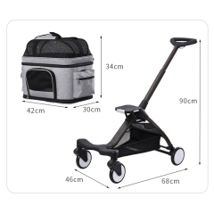 Wholesale Foldable Breathable Travel Portable Cat Carrier Bag Dog Pet Stroller