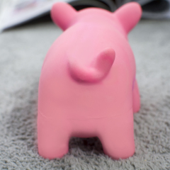 wholesale manufacturer free samples chew pink color pig squeaky latex dog toys