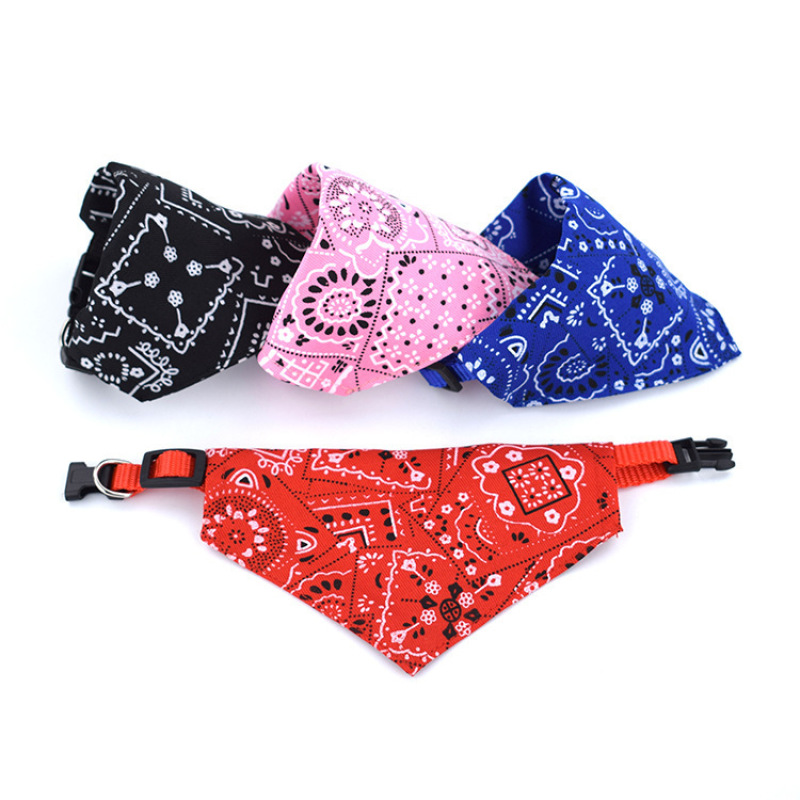 Wholesale Adjustable Buckle Cat Dog Pet Bandana Collar