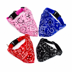Wholesale Adjustable Buckle Cat Dog Pet Bandana Collar