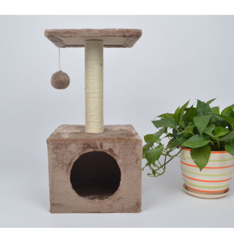 Manufacturer wholesale sisal short plush simple cat house