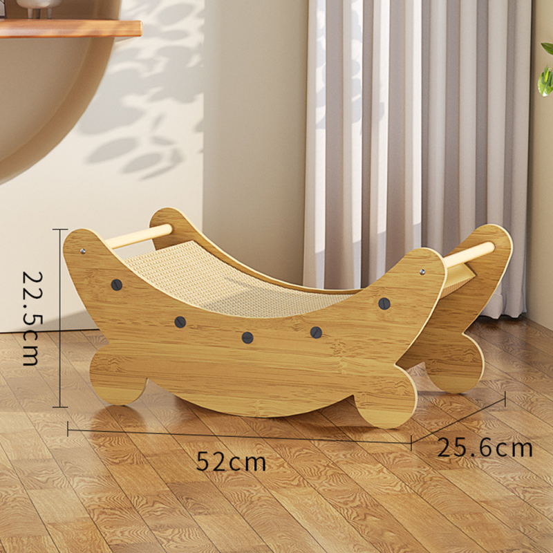 Wholesale Moon Design Wooden Sisal Ball Corrugated Paper Scratcher Cat Chair
