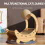 Wholesale Moon Design Wooden Sisal Ball Corrugated Paper Scratcher Cat Chair