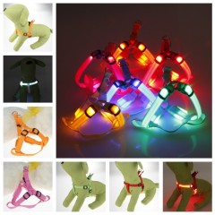 Manufacturer wholesale outdoor nylon adjustable custom rechargeable led dog harness