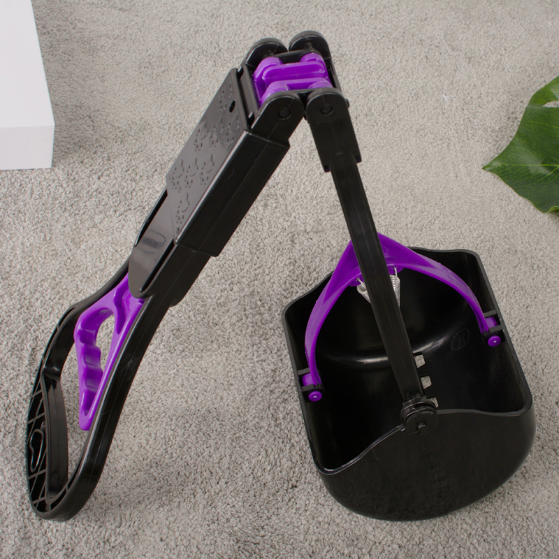Blue Black Long Handle Doggy Poo Pet Poop Scooper Pick Up Toilet