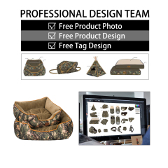 Manufacturer wholesale camouflage pet product dog beds custom