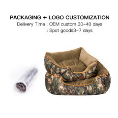 Manufacturer wholesale camouflage pet product dog beds custom