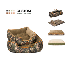 Manufacturer wholesale camouflage pet product dog beds custom