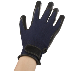 new rubber breathable blue dog pet grooming glove